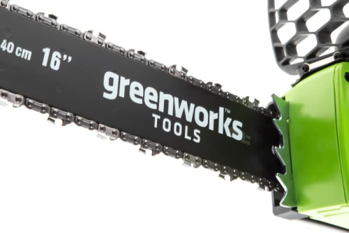 Цепная пила Greenworks GD40CS40 40V 20077 (40 см) бесщеточная аккумуляторная фото 4
