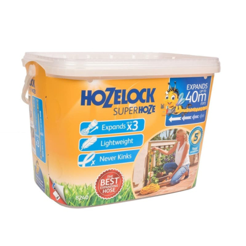 Шланг для полива HoZelock 8240 растягивающийся 40 м с коннекторами и наконечником для шланга фото 3