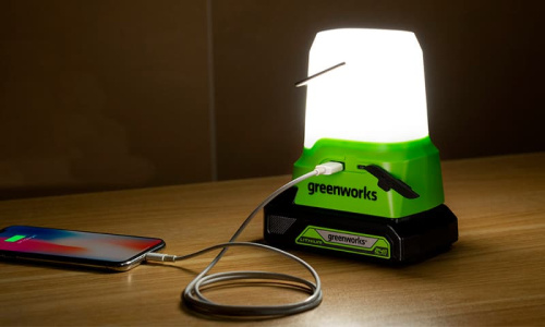 Фонарь светодиодный Greenworks G24LA500 24V 3501007 (500лм) аккумуляторный фото 6