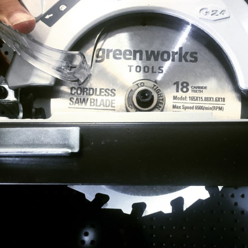 Циркулярная пила Greenworks G24CS 24V 1500507 (54 мм) аккумуляторная фото 11