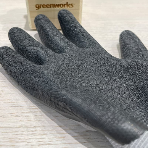 Перчатки прорезиненные обливные Greenworks GW0011 серые (XL) фото 4