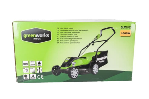 Газонокосилка Greenworks GLM1035 1000W 2505107 (35 см) электрическая фото 14